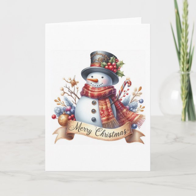 Carte Christmas Snowman (Devant)