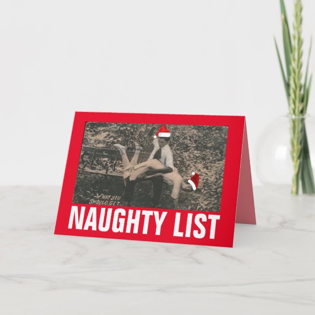 Carte Christmas spanking retro greeting card (Devant)