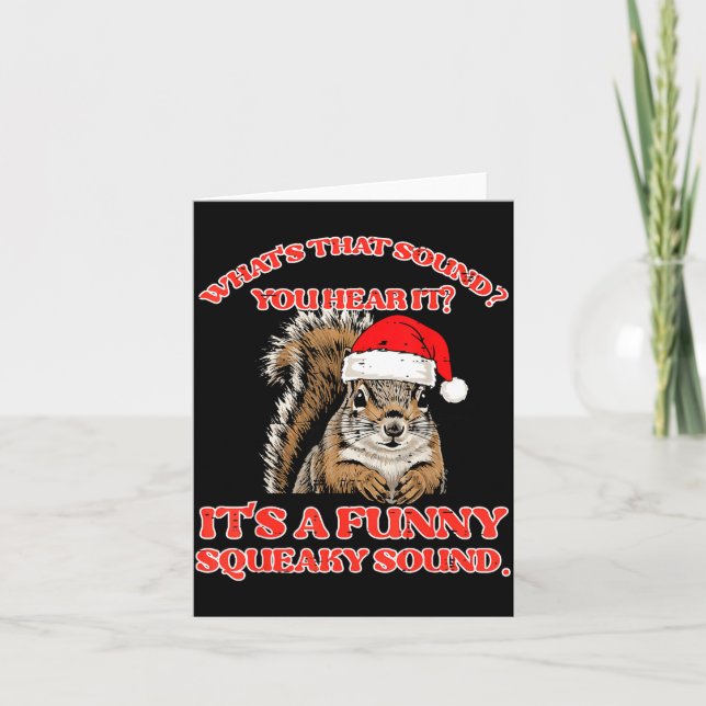 Carte Christmas Squirrel Squeaky Sound Funny Xmas Men Wo (Devant)