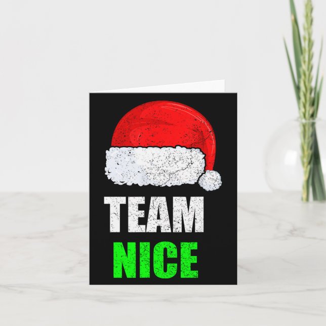 Carte Christmas Team Nice Shirt, Matching Family Pajama, (Devant)