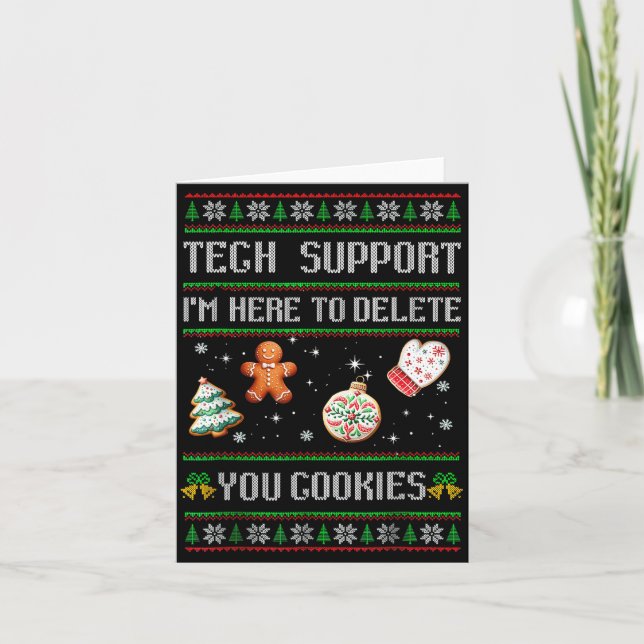 Carte Christmas Tech Suprt Here To Delete Cookies Xmas M (Devant)