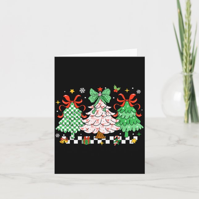 Carte Christmas Tis The Season Coquette Bow Christmas Tr (Devant)