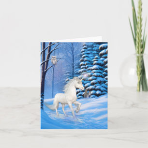 Carte Christmas Unicorn fantasy fun christmas card