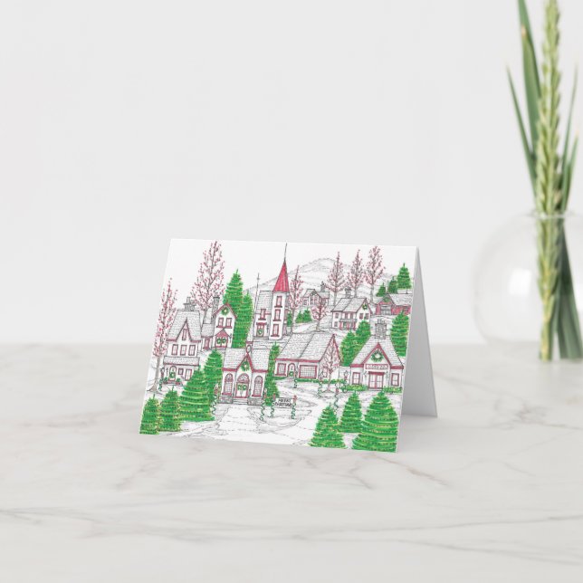 Carte Christmas Village Greeting Card (Devant)