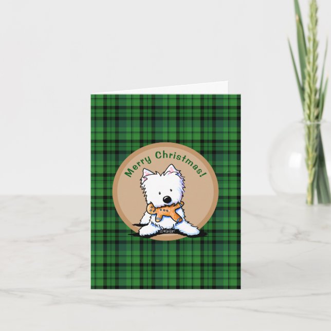 Carte Christmas Westie Gingerbread (Devant)