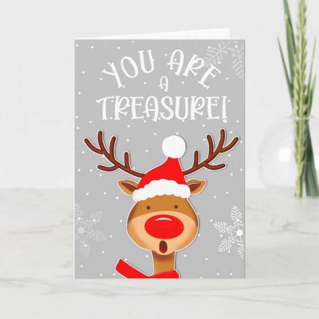 CARTE CHRISTMAS YOU ARE A TREASURE CARD (Devant)