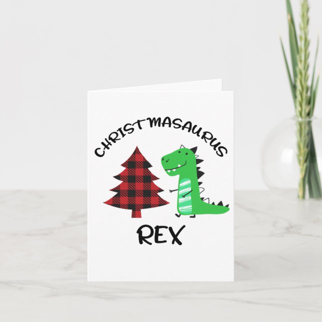 Carte Christmasaurus Rex, Santasaurus (Devant)
