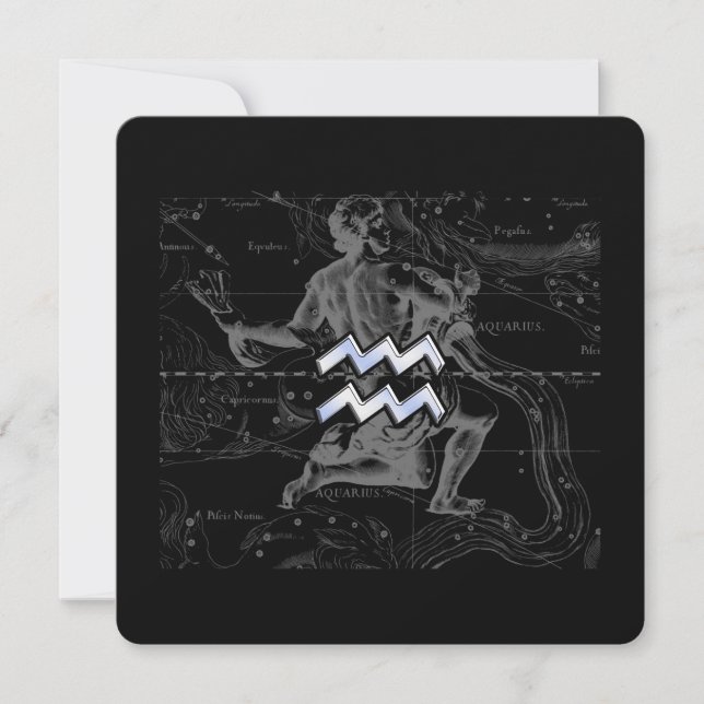 Carte Chrome comme Aquarius Zodiac Connexion Hevelius (Devant)