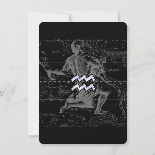 Carte Chrome comme Aquarius Zodiac Connexion Hevelius (Devant)