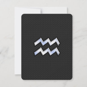 Carte Chrome comme Aquarius Zodiac Symbole sur serpent