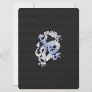 Carte Chrome comme argent Dragon Black Snake style de pe