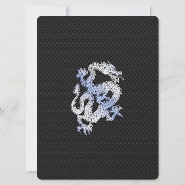 Carte Chrome comme argent Dragon Black Snake style de pe (Devant)