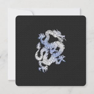 Carte Chrome comme argent Dragon Black Snake style de pe