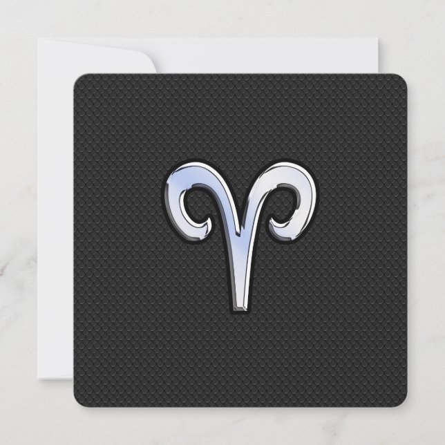 Carte Chrome Comme Aries Signe Zodiaque (Devant)