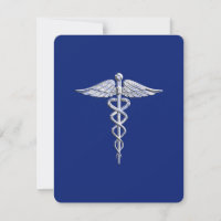 Chrome Comme Caduceus Symbole Médicale Marine Déco