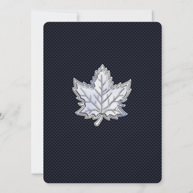 Carte Chrome comme feuille d'érable sur l'impression de  (Devant)