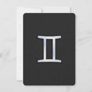 Carte Chrome comme Gemini signe Zodiac