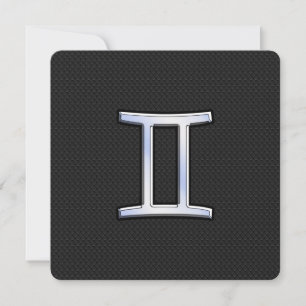 Carte Chrome comme Gemini signe Zodiac