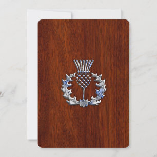 Carte Chrome comme le chardon sur le style en bois d'aca