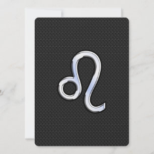 Carte Chrome Comme Leo Zodiac Symbole sur la peau de ser