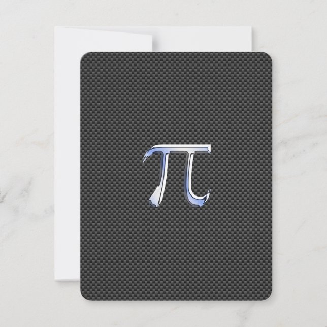 Carte Chrome comme symbole Pi sur l'impression de fibre  (Devant)