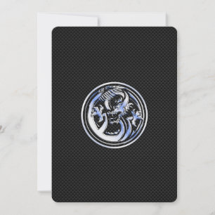 Carte Chrome Dragon Crest sur Carbon Fibres Impression