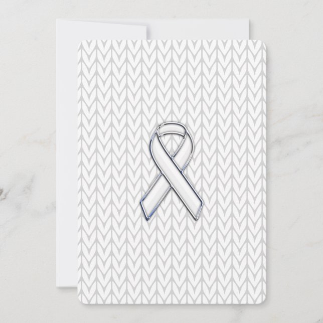 Carte Chrome sur Knit blanc sensibilisation au ruban Imp (Devant)