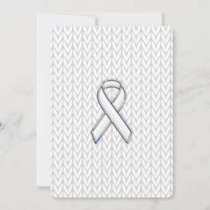 Carte Chrome sur Knit blanc sensibilisation au ruban Imp