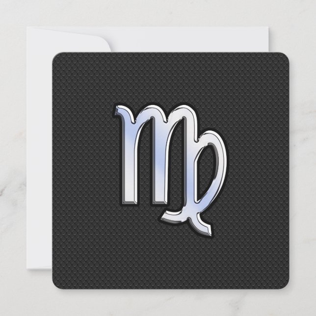 Carte Chrome Virgo Zodiac Connexion style peau de serpen (Devant)