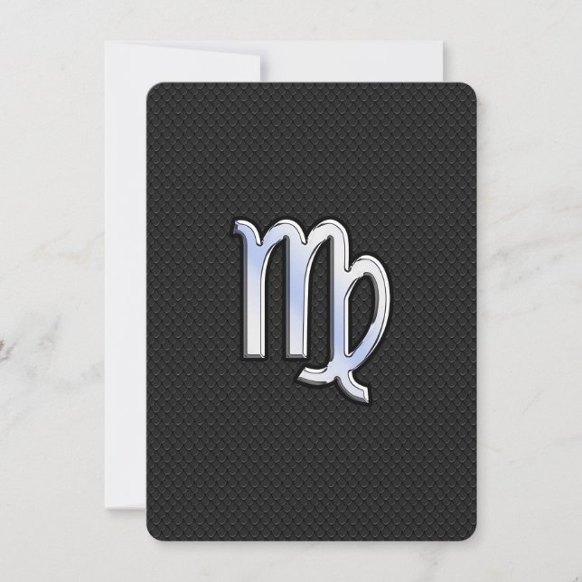 Carte Chrome Virgo Zodiac Connexion style peau de serpen (Devant)