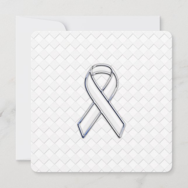 Carte Chrome White Ribbon Sensibilisation sur Checkers I (Devant)