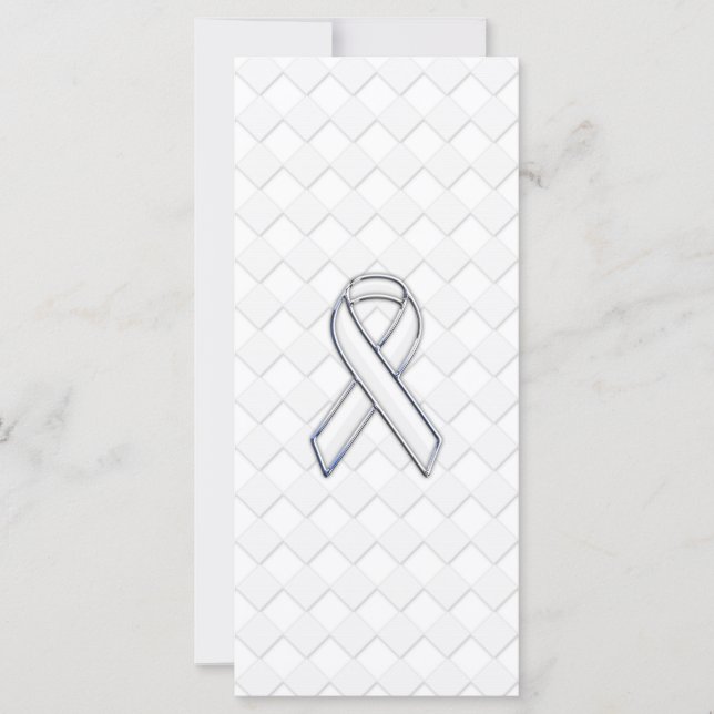 Carte Chrome White Ribbon Sensibilisation sur Checkers I (Devant)