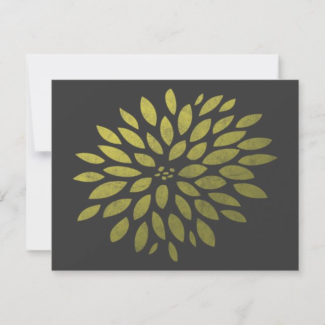 Carte Chrysanthème jaune (Devant)