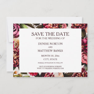 Carte Chrysanthème romantique sur Cameo Beige