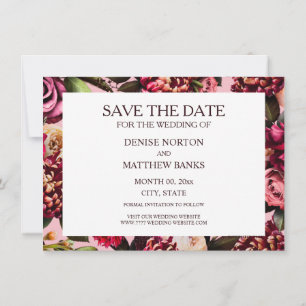 Carte Chrysanthème romantique sur la fleur d'amande