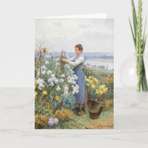 Carte Chrysanthèmes   Daniel Ridgway Knight