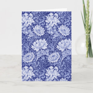 Carte Chrysanthemum Blue, William Morris