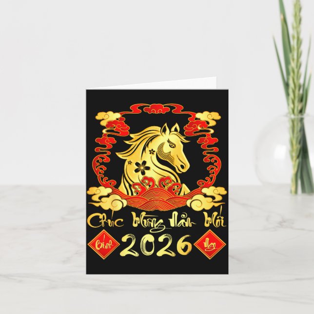 Carte Chuc Mung Nam Moi 2026 Tet Vietnamese Lunar New Ye (Devant)
