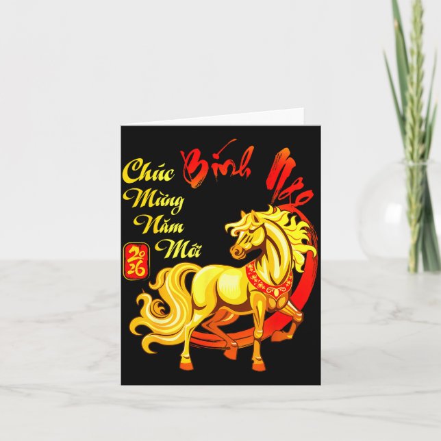 Carte Chuc Mung Nam Moi Binh Ngo Vietnamese Lunar New Ye (Devant)