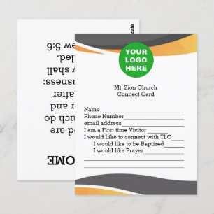 Carte Church Guest Connect avec logo