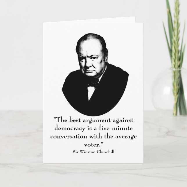 Carte Churchill et la citation drôle (Devant)