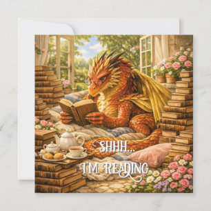 Carte Chut… Je suis en train de lire Dragon de lecture c