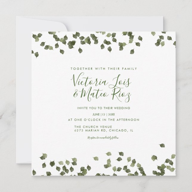 Carte Chute Feuille Automne Automne Russe Mariage (Devant)