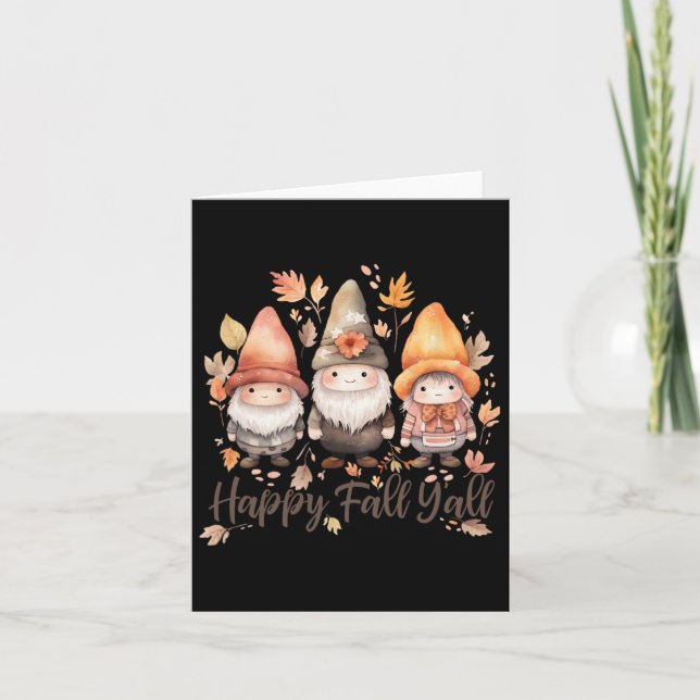Carte Chute Joyeuse Y'all Gnomes Lit d'Halloween femmes (Devant)