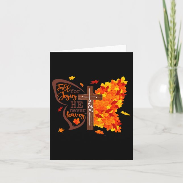 Carte Chute Pour Jésus Il N'A Jamais Feuille Butterfly C (Devant)