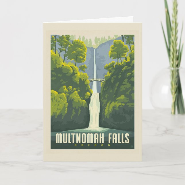 Carte Chutes Multnomah | Oregon (Devant)