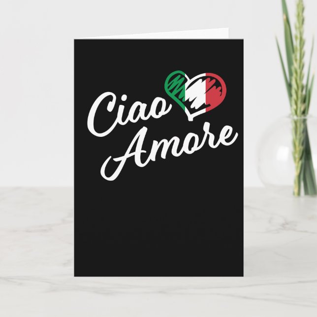 Carte Ciao Amore - Italie Bonjour mon amour en italien (Devant)