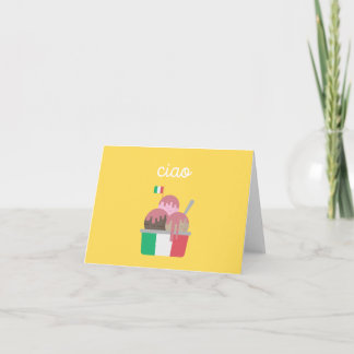 Carte Ciao, salutation en langue italienne