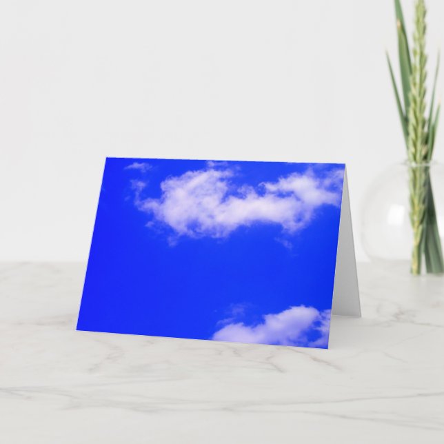 Carte Ciel bleu clair et nuages blancs (Devant)