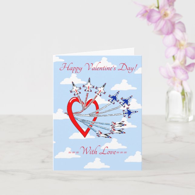 Carte Ciel Bleu Thunderbirds de Valentine (Orchidée)